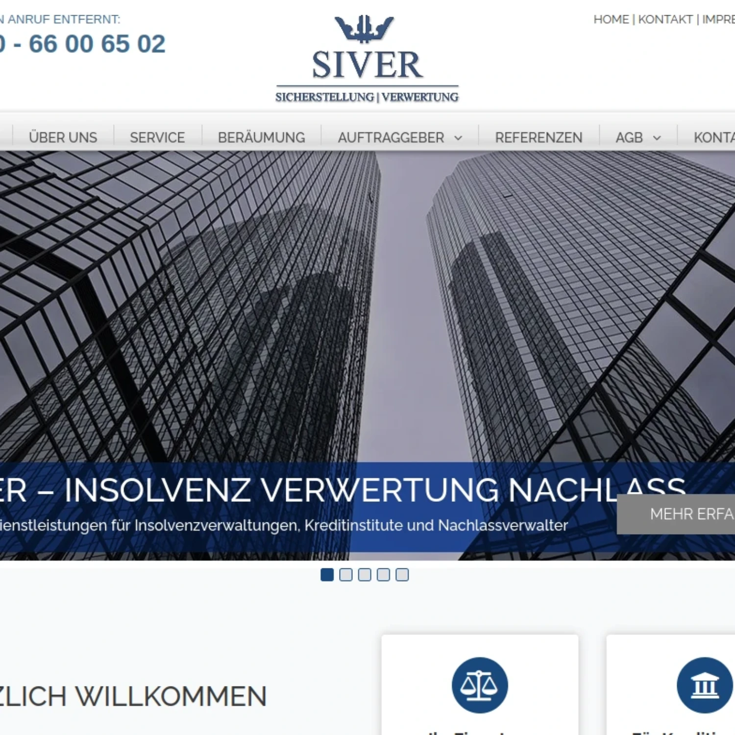 SIVER Sicherstellung & Verwertung Webdesign