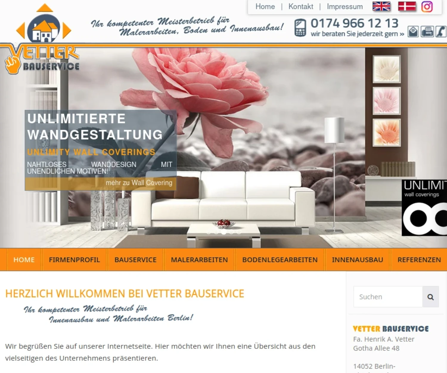 Vetter Bauservice Webdesign