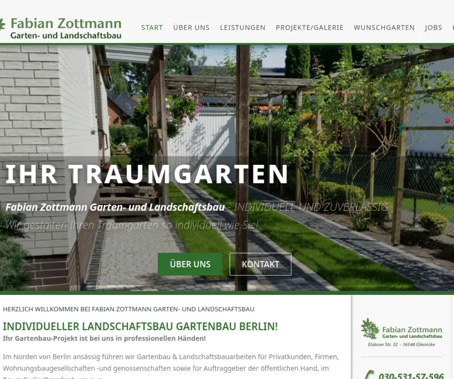 Fabian Zottmann Garten- und Landschaftsbau - Webdesign