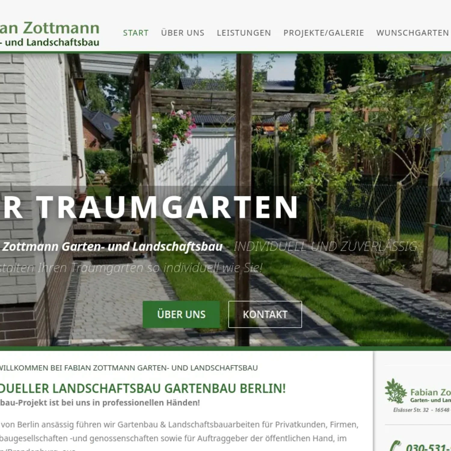 Fabian Zottmann Garten- und Landschaftsbau - Webdesign