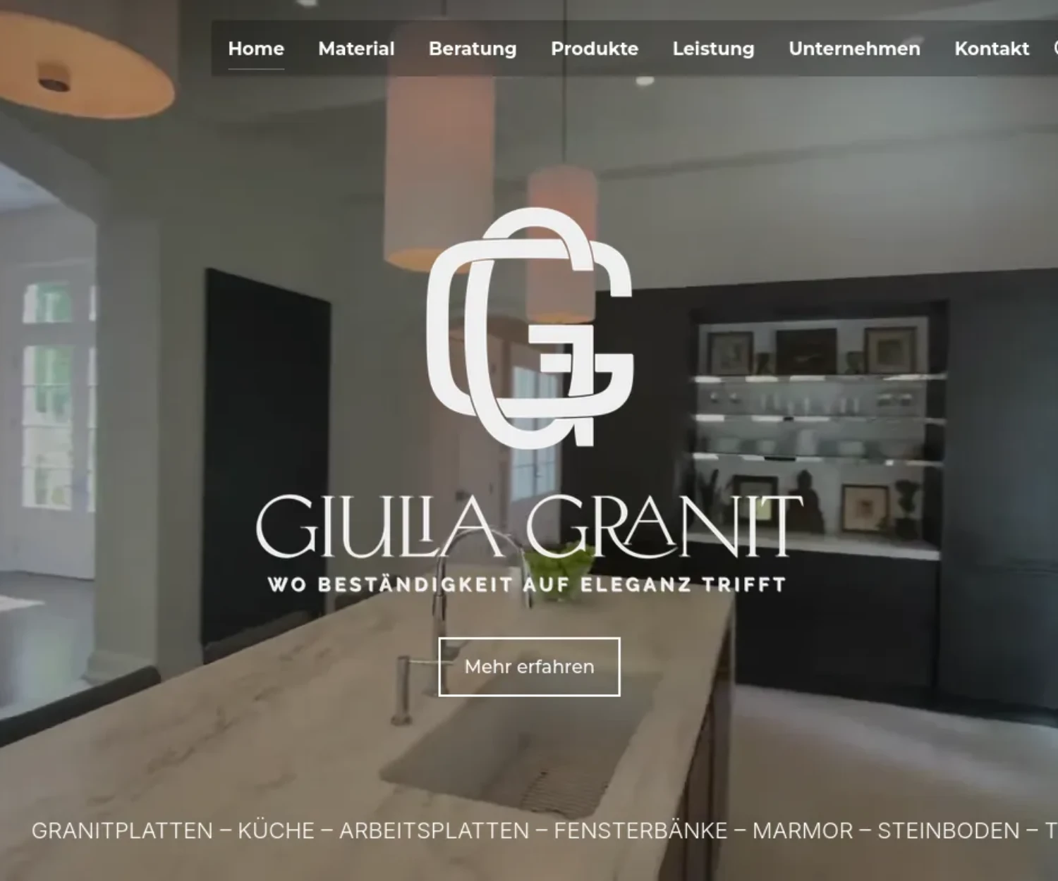 Giulia Granit - Webdesign