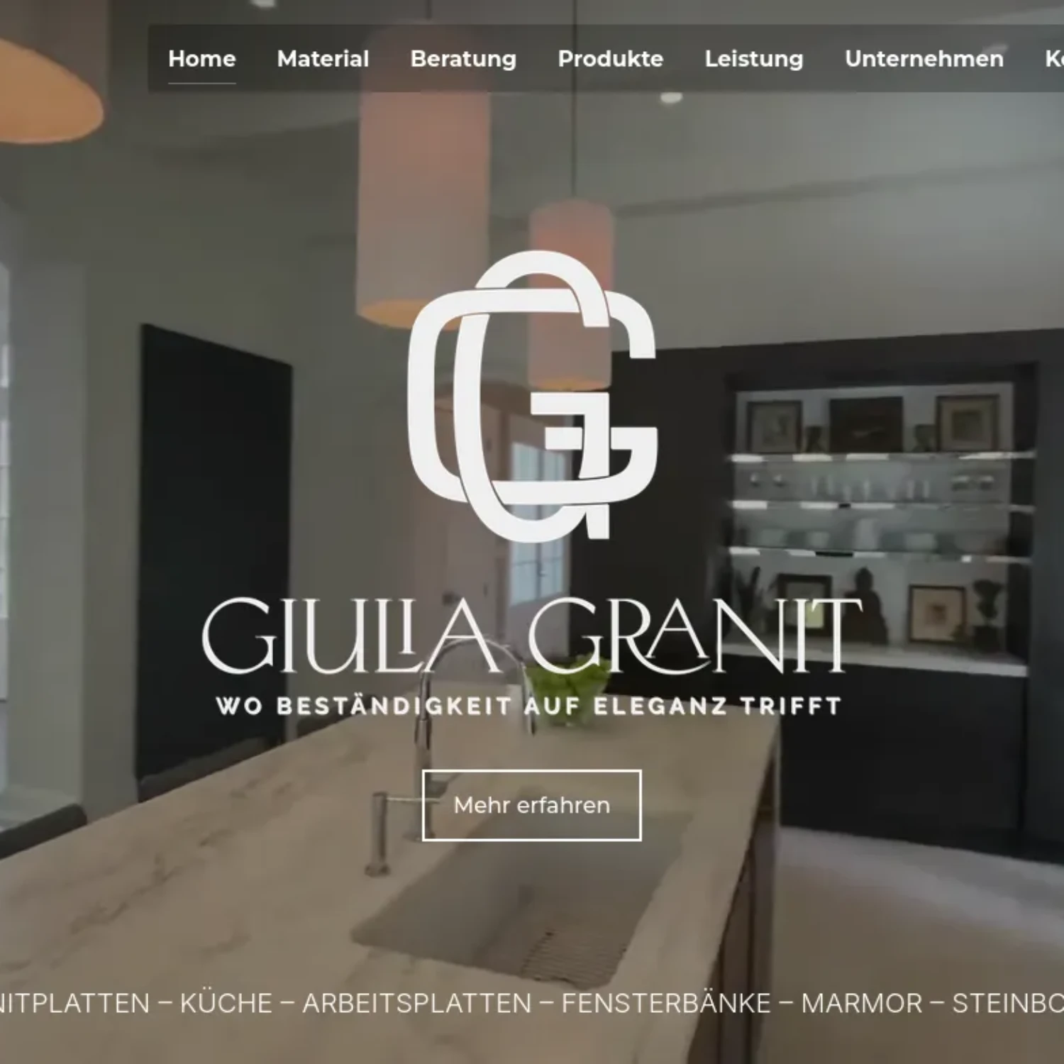 Giulia Granit - Webdesign