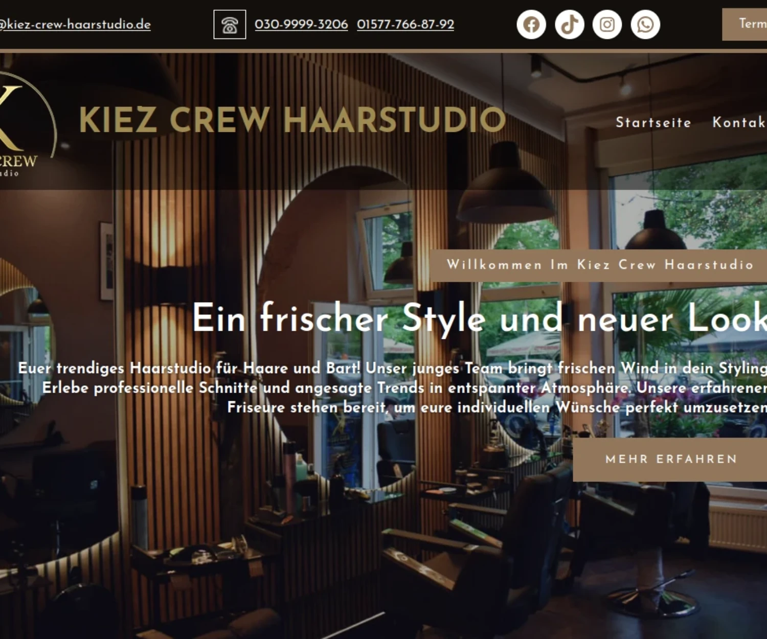 Kiez Crew Haarstudio - Webdesign