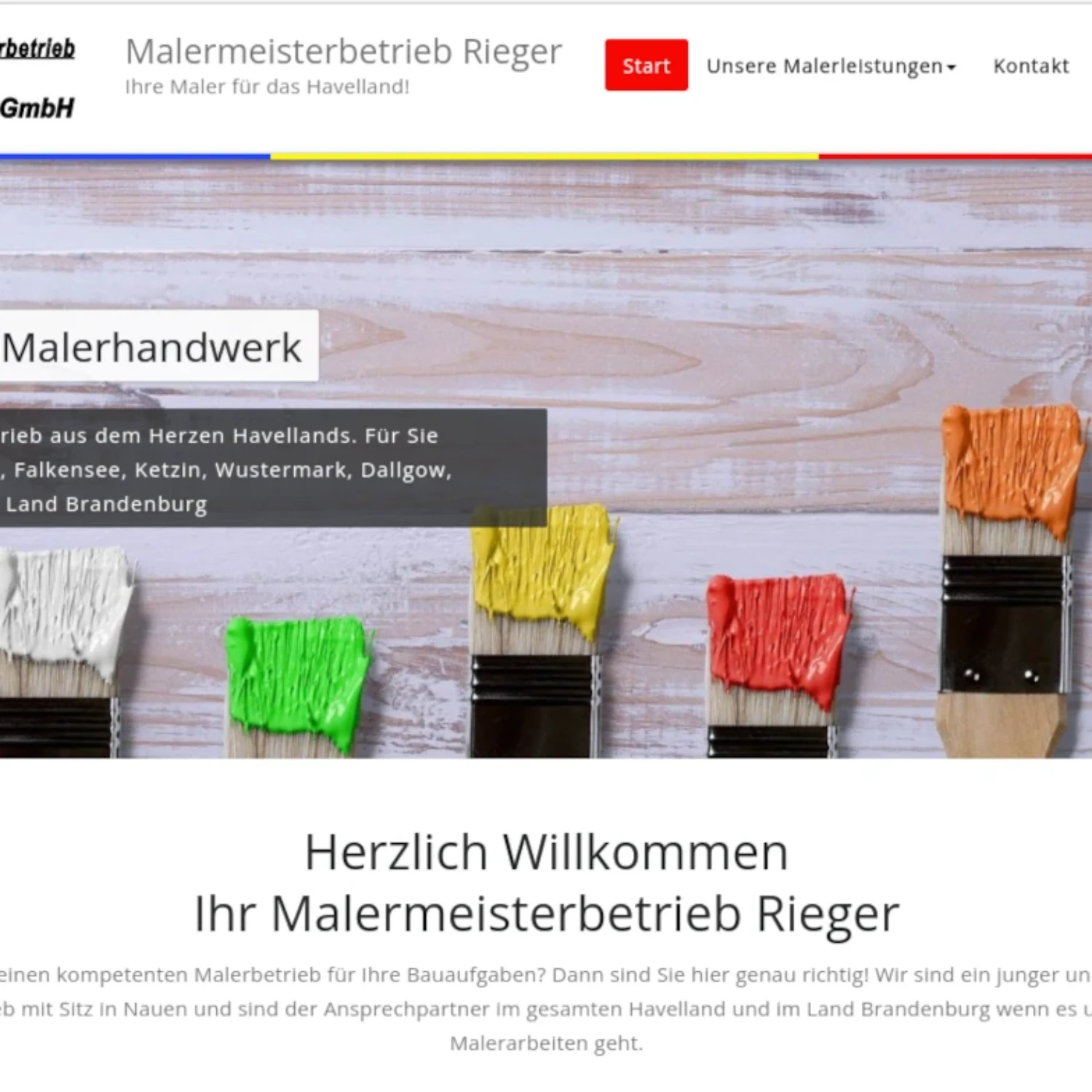 Malermeisterbetrieb Rieger - Webdesign